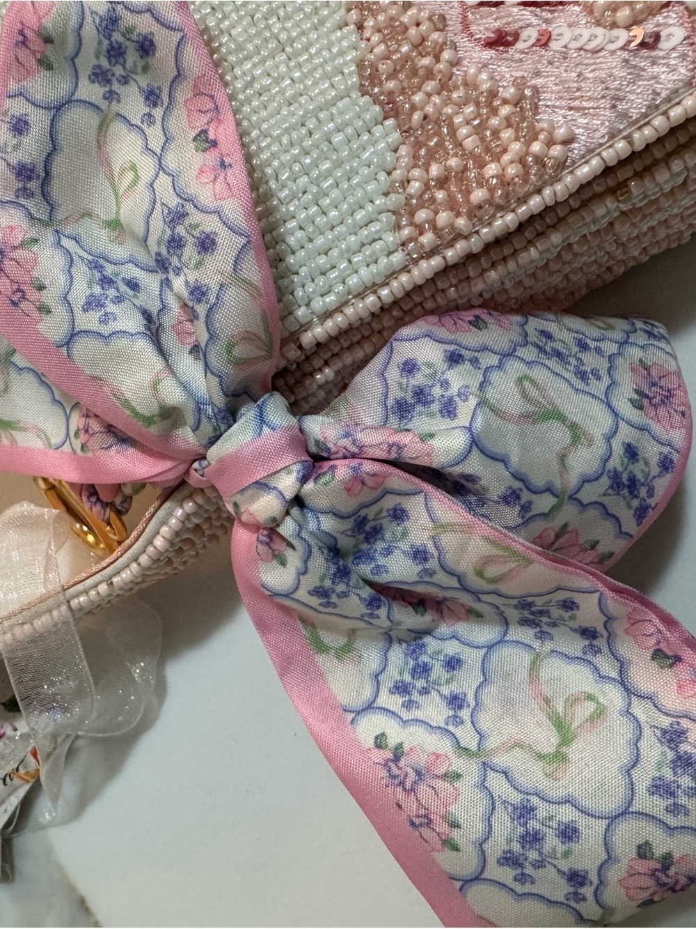 VIRAL Beaded Pink Ballerina handbag - Picture 5 of 7